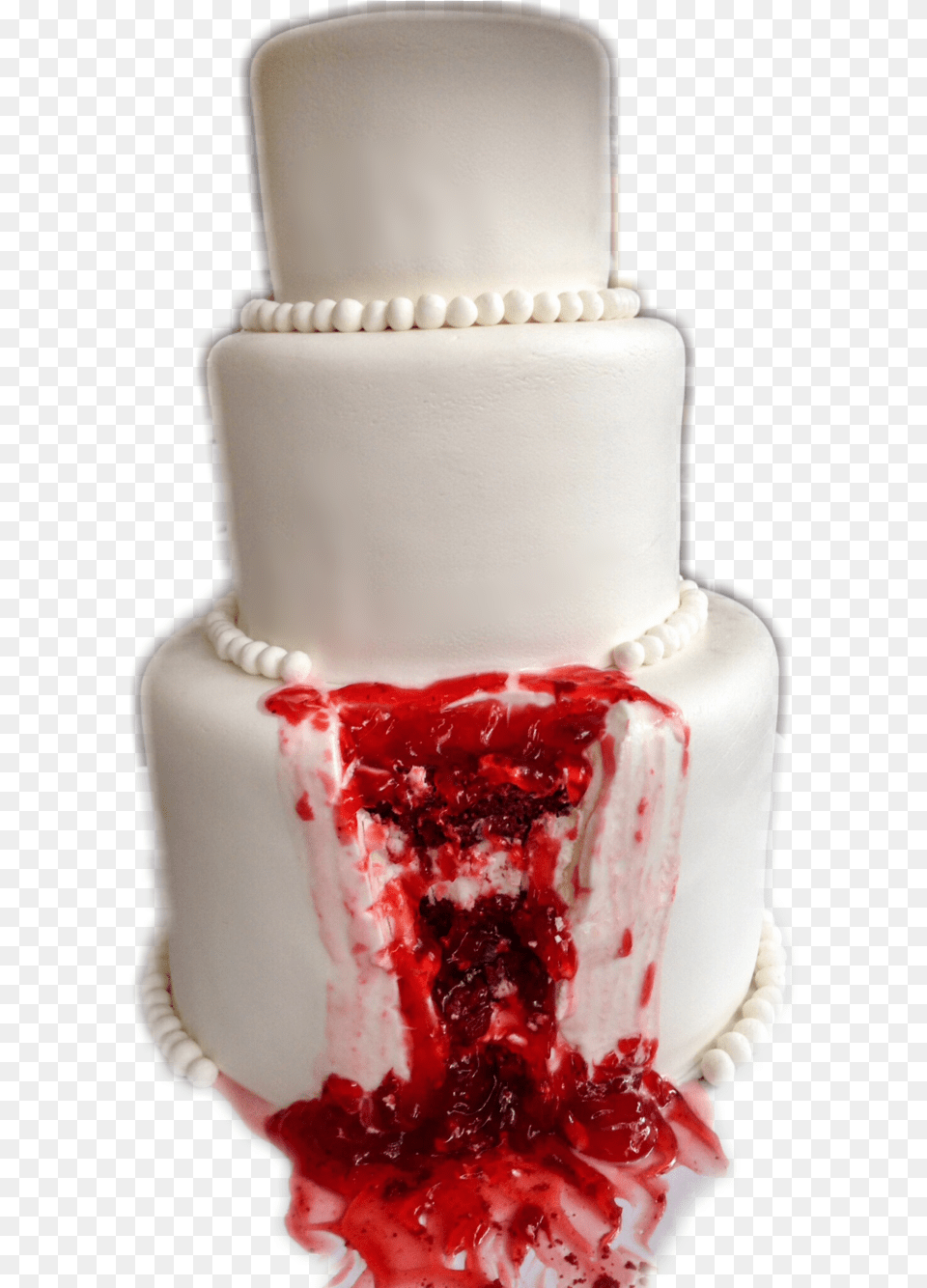 Bloody Halloween Wedding Cake, Dessert, Food, Wedding Cake, Cream Png Image