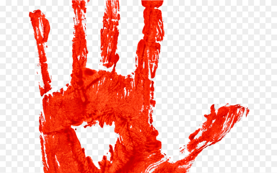 Bloody Hand Image Hand With Blood, Plant, Paint Container Free Png Download