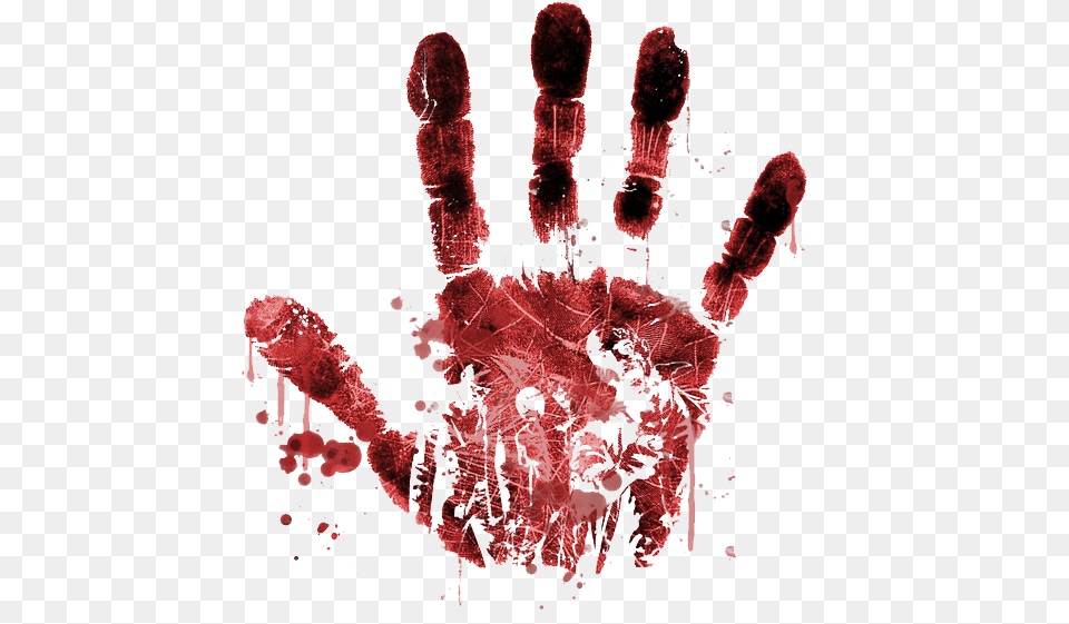 Bloody Handprint Background, Stain Free Png