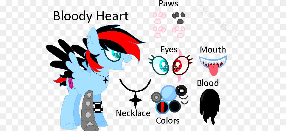 Bloody Heart Version By Mlp Bloody Heart, Person, Art, Graphics Free Png