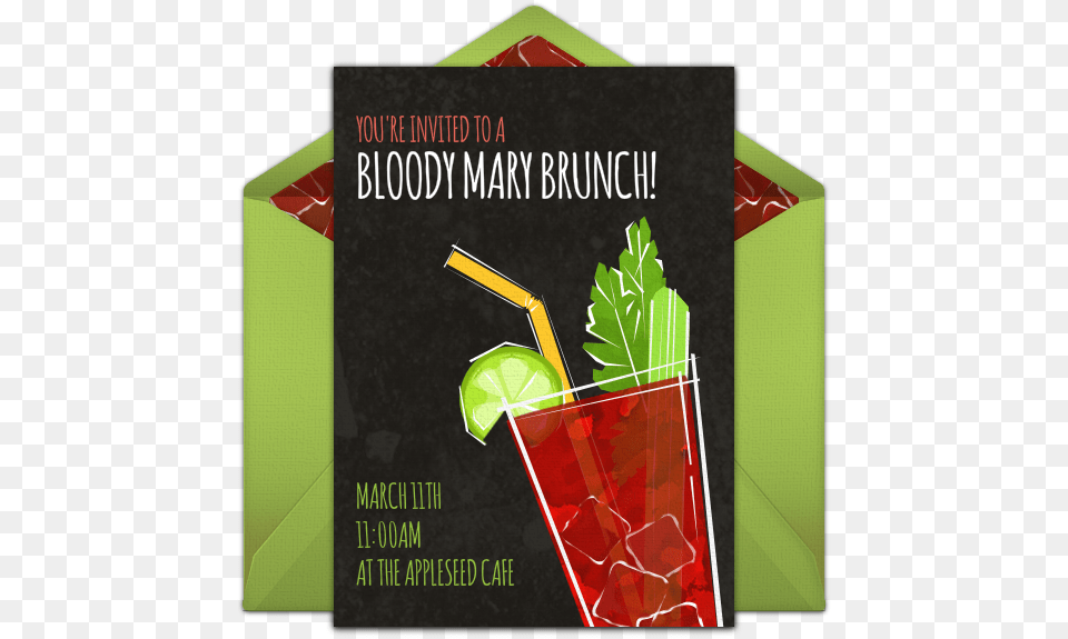 Bloody Mary Online Invitation New Year Eve Plain Party Invitation, Alcohol, Beverage, Cocktail, Advertisement Free Png Download