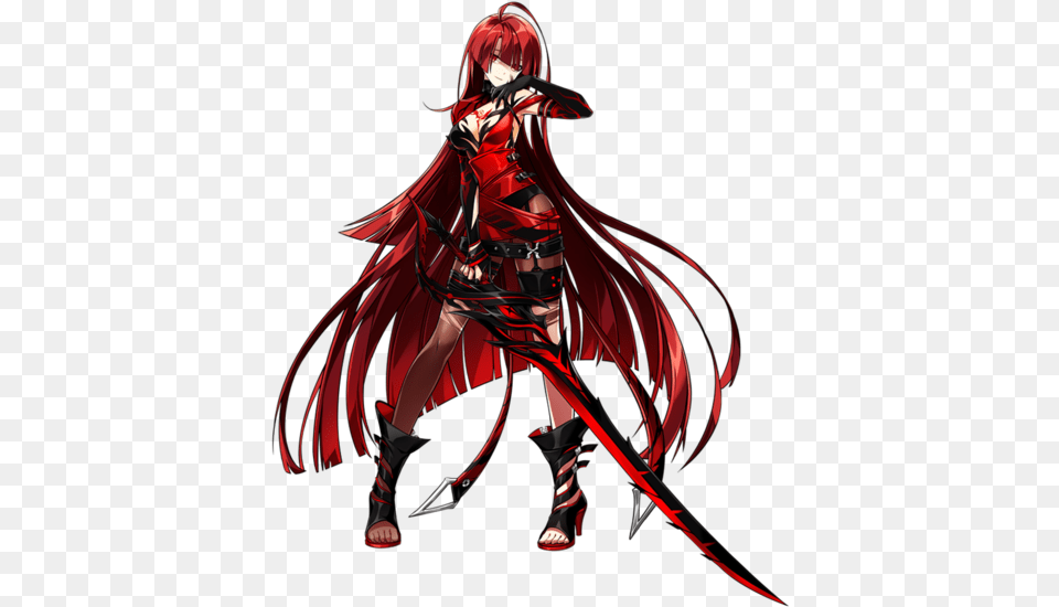 Bloody Queen Elwiki Sword Red Haired Anime Girl, Book, Comics, Publication, Adult Free Transparent Png