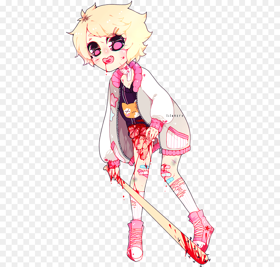 Bloody Soft Gore Boy Pastel Gore Gore Art, Book, Comics, Publication, Person Png Image