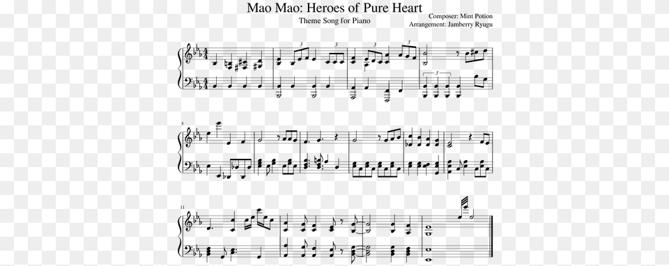 Bloody Stream Sheet Music, Gray Png Image