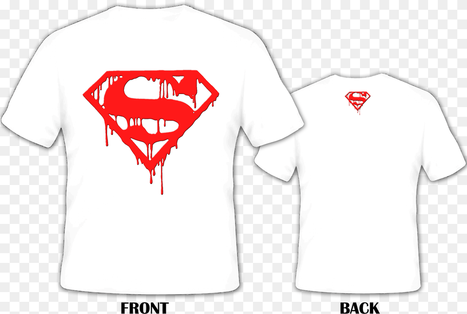 Bloody Superman Logo Dc007 Superman Logo, Clothing, Shirt, T-shirt Free Png Download