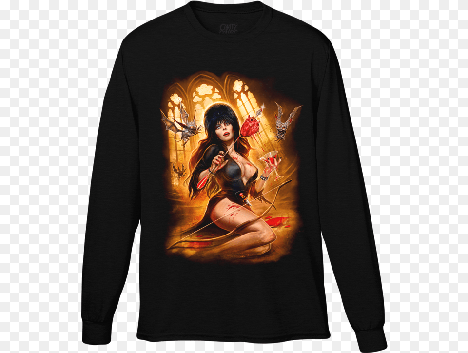Bloody Valentine Long Sleeve Shirt Cassandra Peterson, Long Sleeve, Clothing, T-shirt, Person Free Png Download