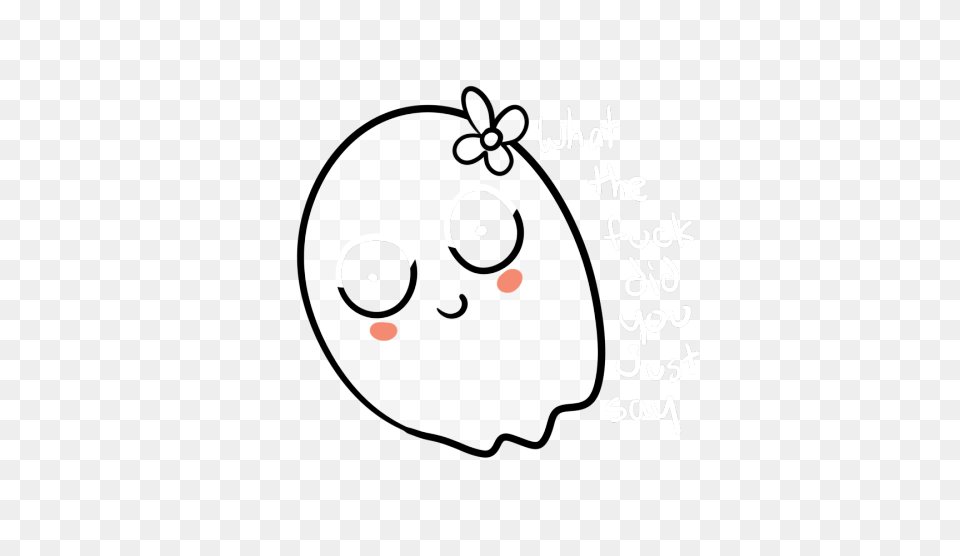 Bloodyfantrolls A Very Cute Ghost With A Flower Halloween, Text, Outdoors Png Image