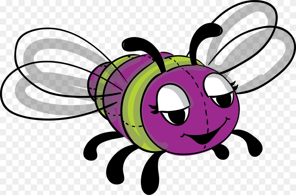 Bloom Bee, Purple, Animal, Wasp, Invertebrate Free Png Download