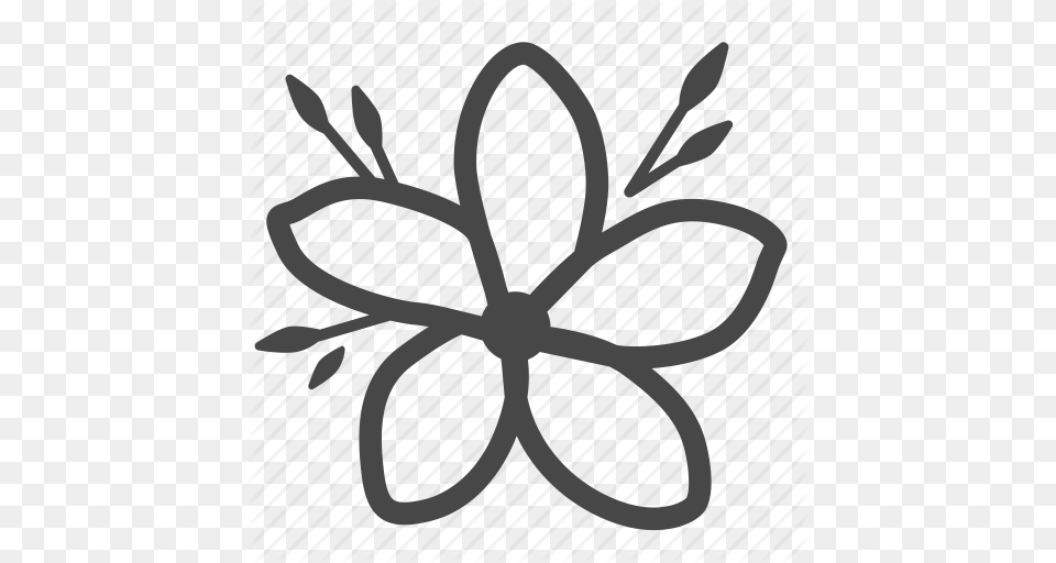 Bloom Floral Flower Fragrant Frangipani Plant Plumeria Icon, Stencil, Accessories Free Png Download