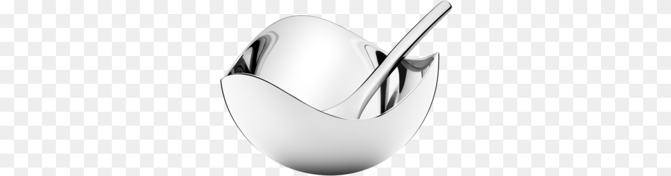 Bloom Salt Dish W Spoon Georg Jensen Saltkar, Bowl, Cutlery, Disk, Soup Bowl Free Png Download