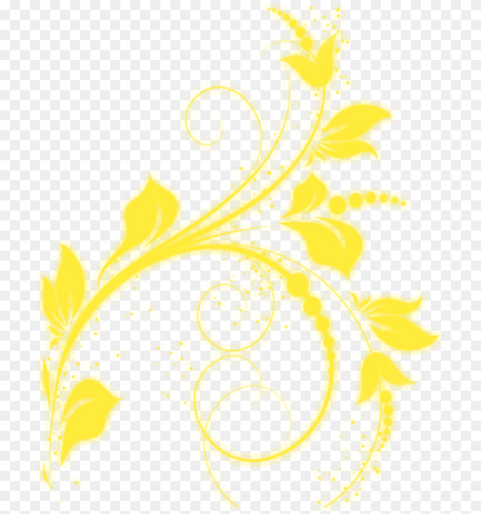 Bloom Wacy Wave Yellow Pattern Frame Flower Illustration, Art, Floral Design, Graphics, Person Free Png Download
