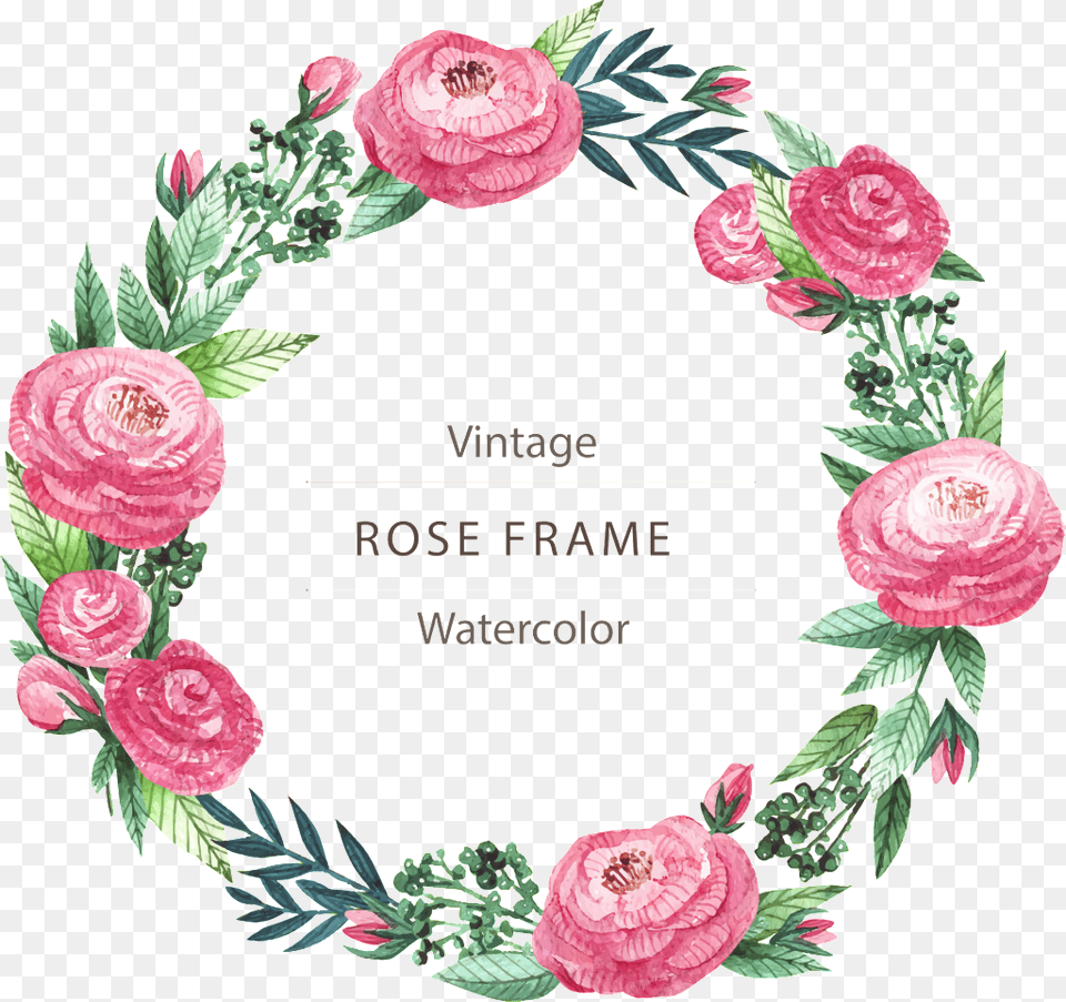 Blooming Beautiful Flowers Hand Painted Garland Decorative Floral Frame, Flower, Plant, Rose, Carnation Free Png