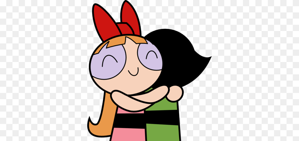 Blossom And Buttercup Hugging Powerpuff Girls Blossom And Buttercup, Elf, Cartoon, Face, Head Free Png