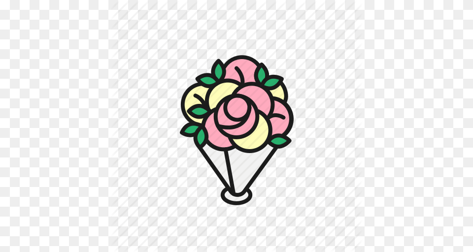 Blossom Bouquet Flower Leaf Love Marriage Wedding Icon, Cream, Dessert, Ice Cream, Food Free Transparent Png