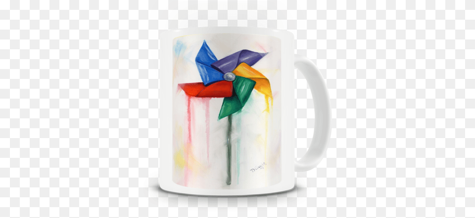 Blowing In The Wind Mug Origami, Cup, Art, Modern Art, Beverage Png