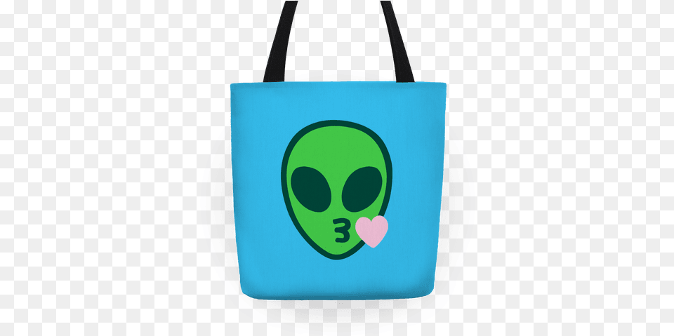 Blowing Kiss Alien Emoji Tote Alien Kiss Emoji, Accessories, Bag, Handbag, Tote Bag Png