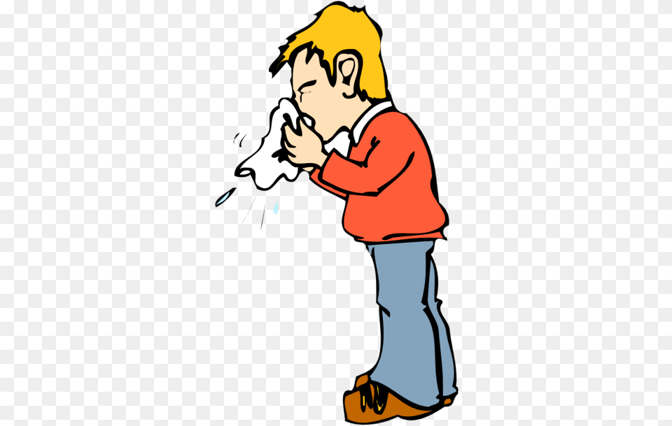 Blowing Nose Clipart, Person, Face, Head Png