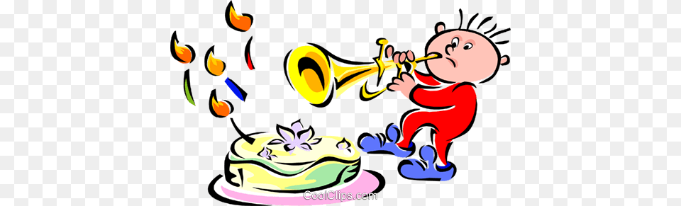 Blowing Out Birthday Candles Royalty Vector Clip Art, Brass Section, Horn, Musical Instrument, People Png