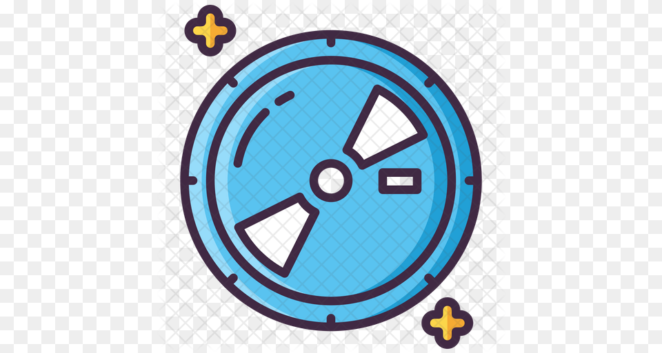 Blu Ray Icon Of Colored Outline Style Circle, Spoke, Machine, Hole, Wheel Free Transparent Png
