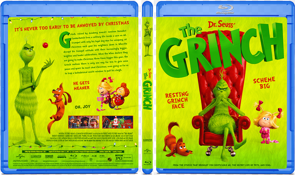 Blu Ray O Grinch 2018, Advertisement, Poster, Adult, Person Free Png Download