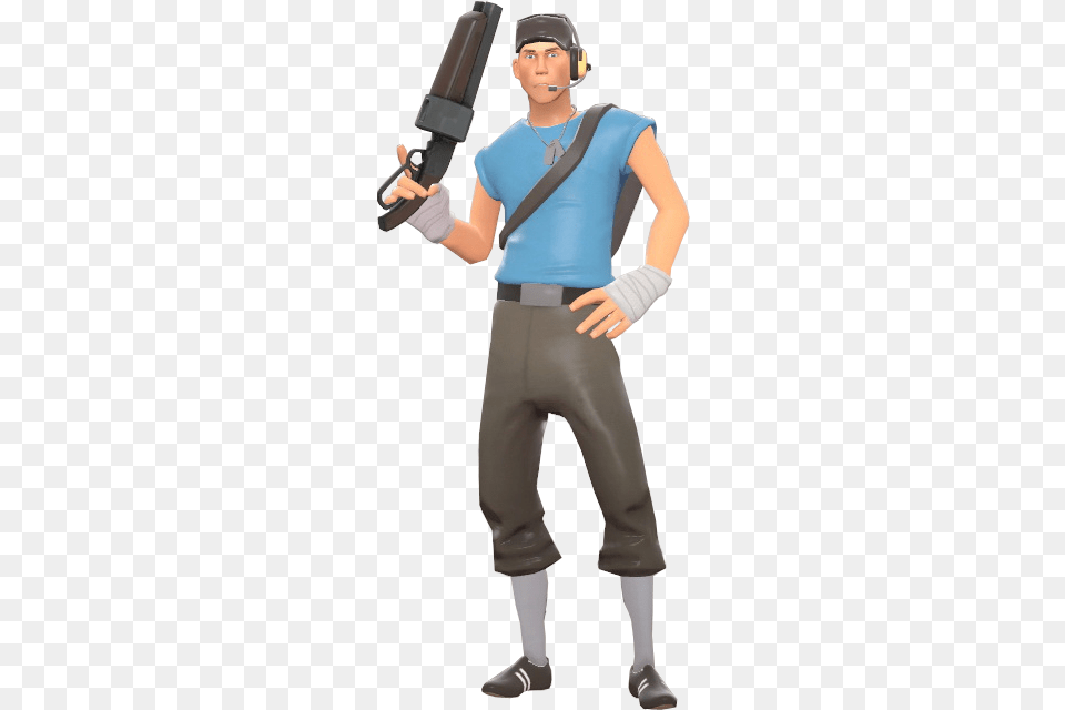 Blu Scout Team Fortress 2 Blu Scout, Clothing, Costume, Person, Woman Free Transparent Png