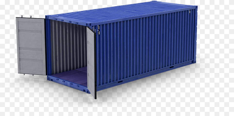 Blue 20 Foot Single Entry Portable Storage Container Shipping Container, Shipping Container, Hot Tub, Tub, Cargo Container Png