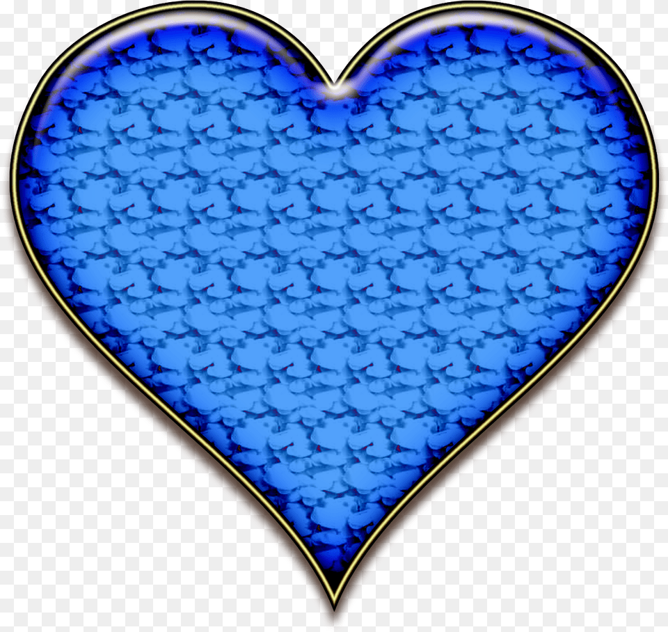 Blue 3d Heart Heart, Pattern Free Png Download