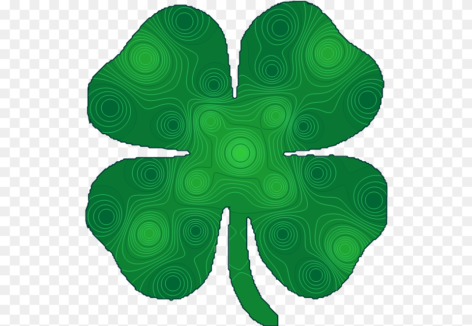 Blue 4 Leaf Clover, Green, Plant, Pattern, Applique Png