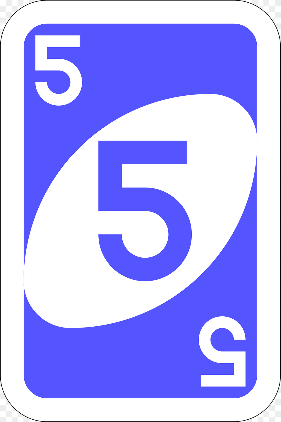 Blue 5 Card Clipart, Text, Sign, Symbol, Number Free Png Download