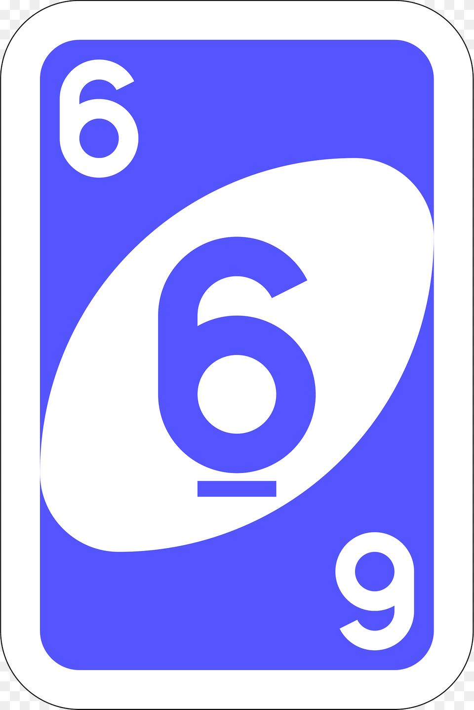 Blue 6 Card Clipart, Symbol, Number, Text Png Image