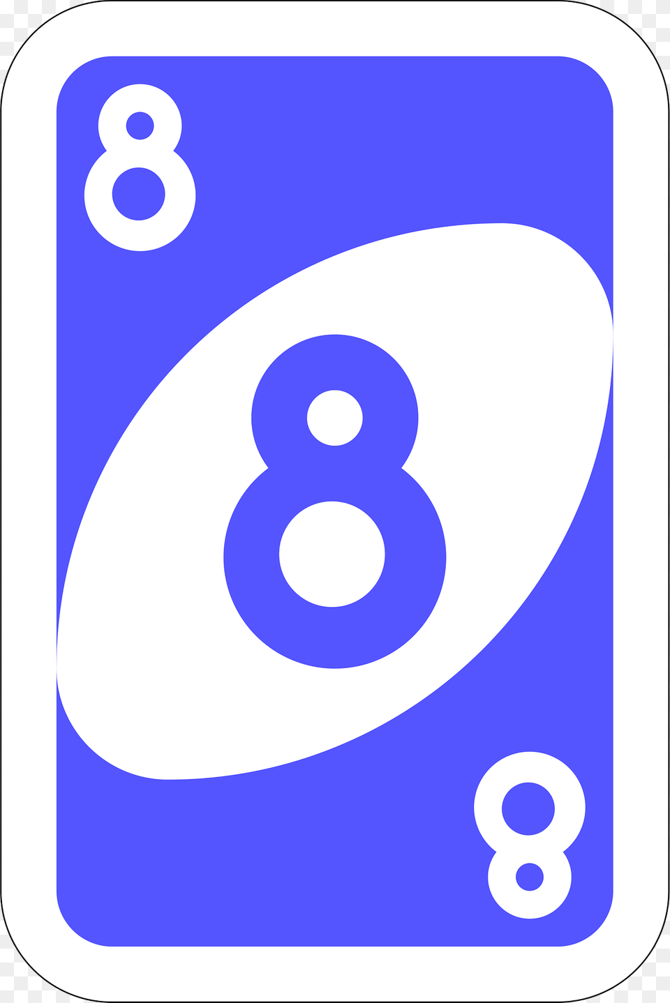 Blue 8 Card Clipart, Number, Symbol, Text, Disk Png Image