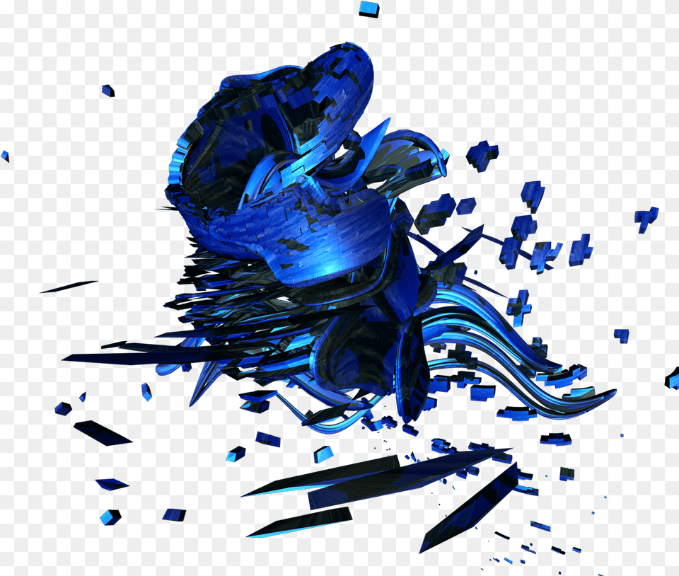 Blue Abstract Render, Art, Graphics, Crystal Free Png Download