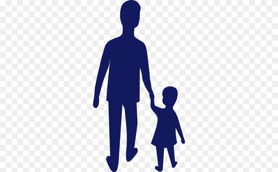 Blue Adult Child Holding Hands Clip Arts For Web, Walking, Silhouette, Person, Man Png
