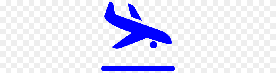 Blue Airplane Landing Icon Free Png Download