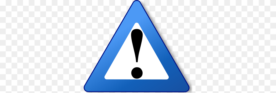 Blue Alert, Sign, Symbol, Triangle, Road Sign Free Transparent Png
