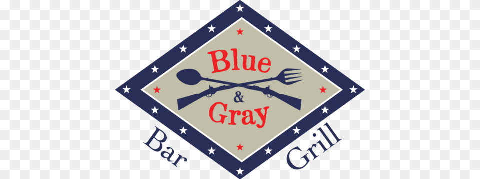 Blue Amp Gray Bar Blue And Gray Bar And Grill, Cutlery, Spoon, Flag, Fork Free Png Download