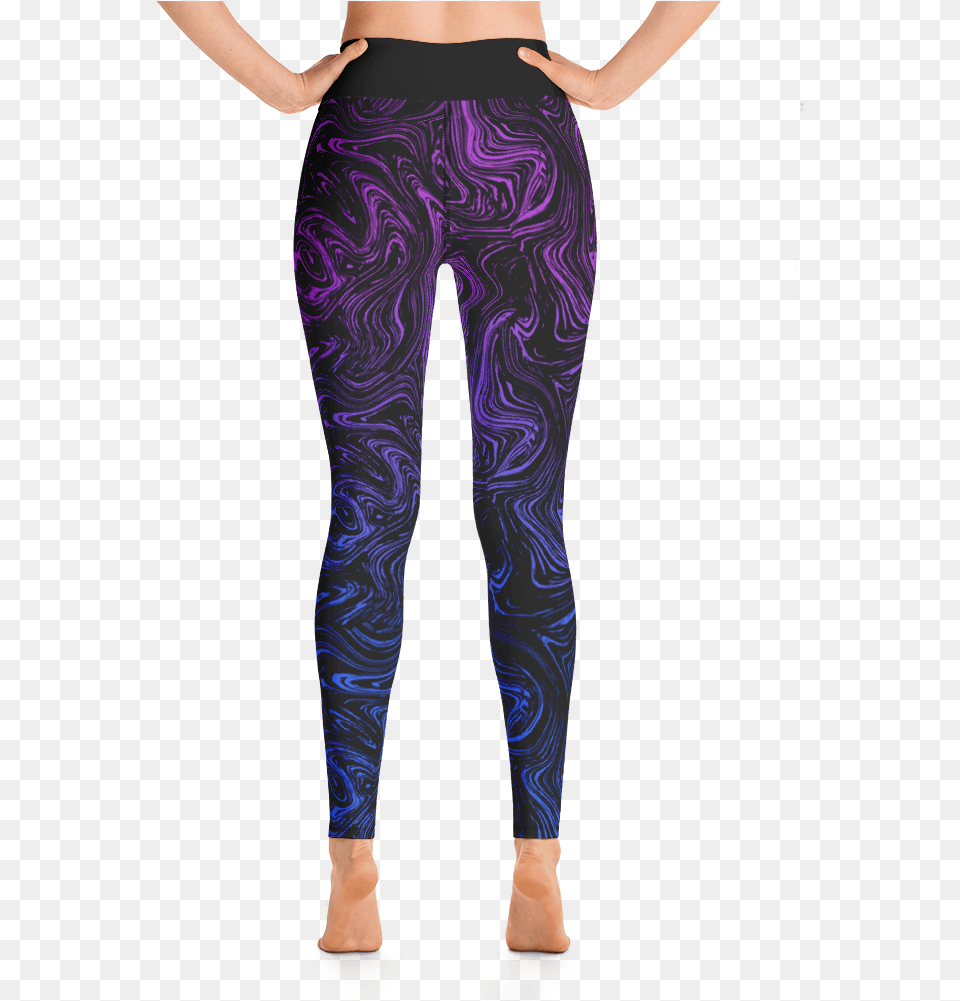 Blue Amp Purple Swirl Yoga Pants Leggings, Clothing, Hosiery, Tights, Person Free Transparent Png
