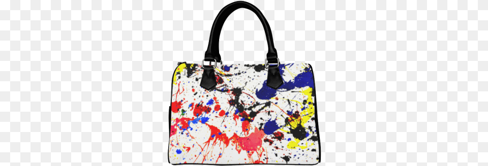 Blue Amp Red Paint Splatter Boston Handbag Angelinana Custom Blue Amp Red Paint Splatter Custom, Accessories, Bag, Purse Free Png Download