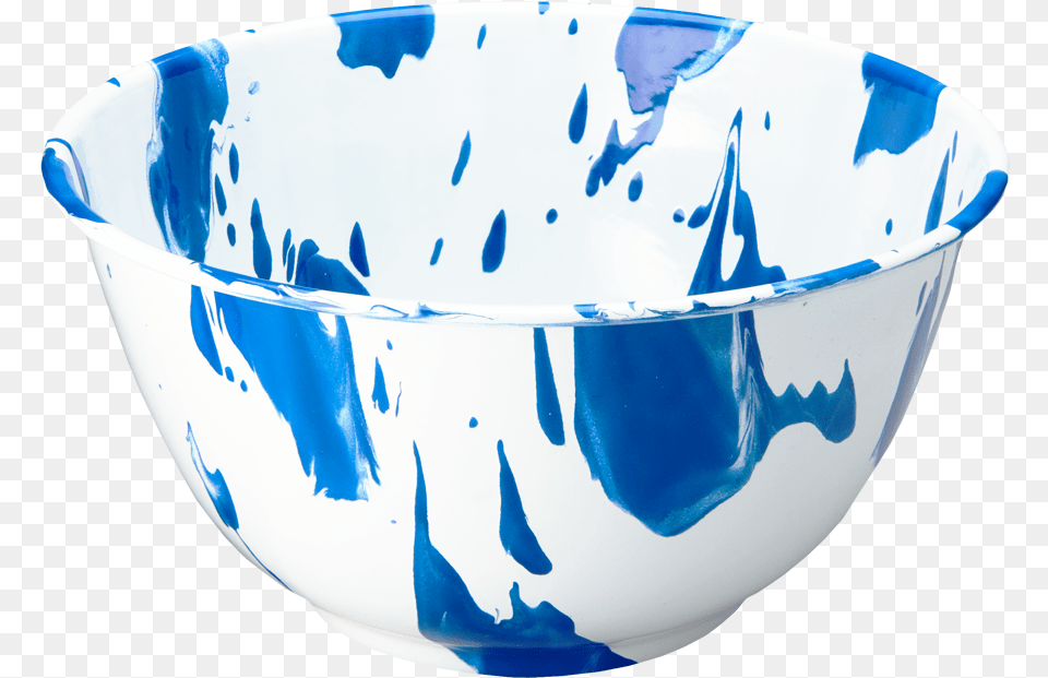 Blue Amp White Slip Enamelware Salad Bowl Ceramic, Mixing Bowl, Art, Porcelain, Pottery Free Png