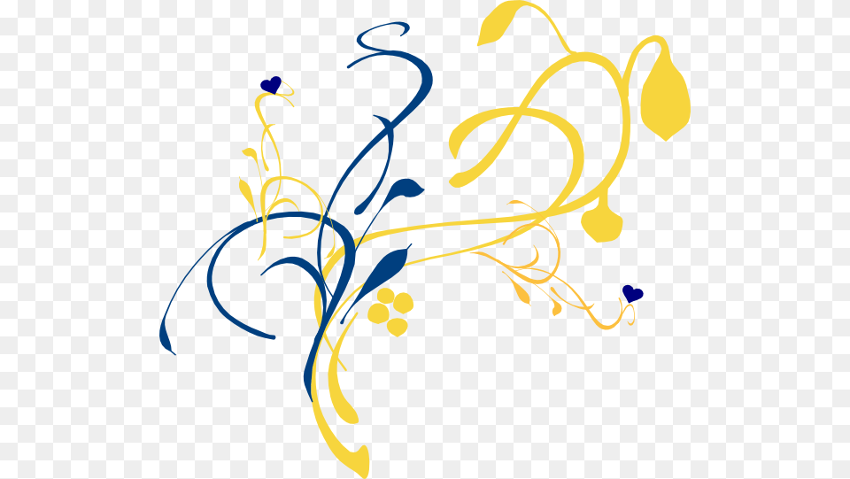 Blue And Gold Branch Clip Art For Web, Floral Design, Graphics, Pattern Png