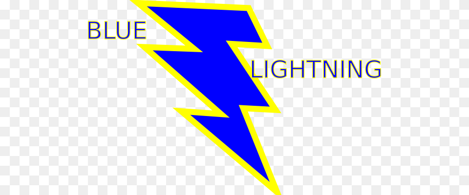 Blue And Gold Lightning Bolt Clip Art, Logo Free Png Download