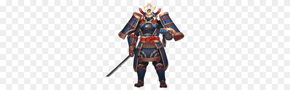 Blue And Golden Samurai, Person, Knight, Armor Png Image