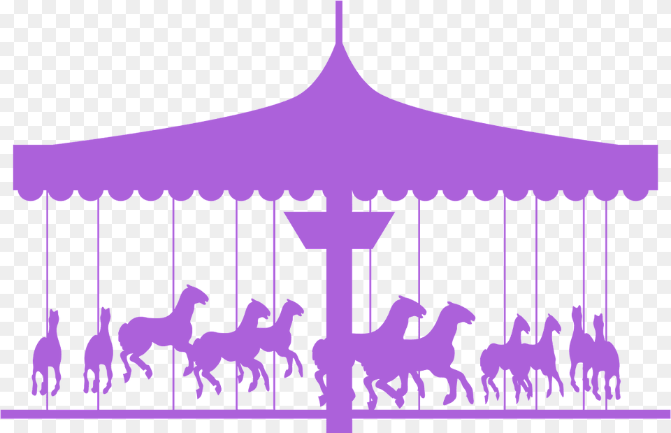 Blue And Green Carousel, Play, Amusement Park, Animal, Horse Free Transparent Png