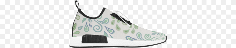 Blue And Green Watercolor Design Women39s Draco Running Sneakers, Clothing, Footwear, Shoe, Sneaker Free Png Download