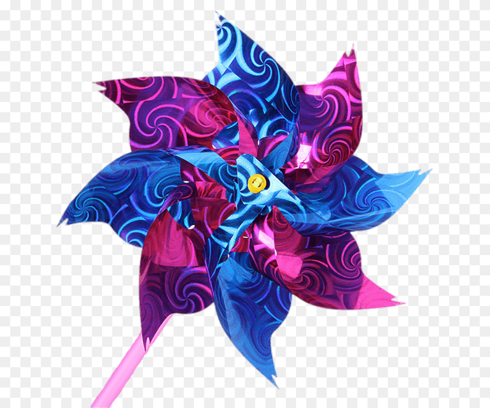 Blue And Pink Flower Windmill, Art, Purple, Graphics, Floral Design Png Image