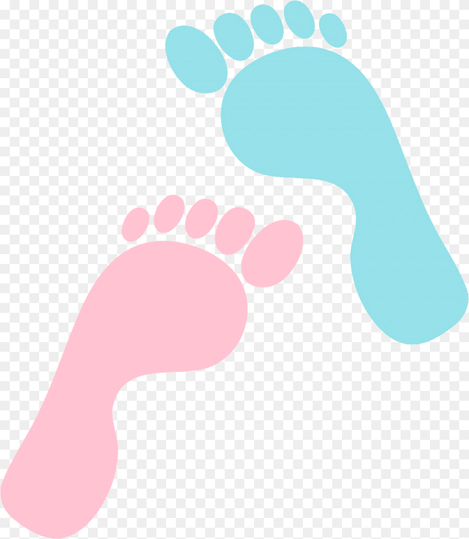 Blue And Pink Footprints Clipart, Footprint Free Png