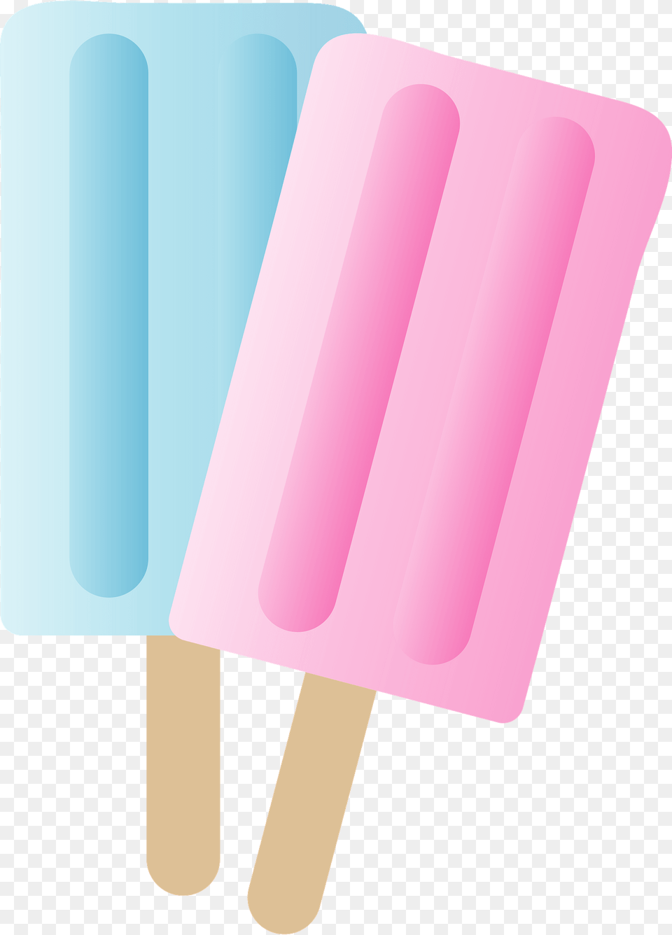 Blue And Pink Popsicles Clipart, Food, Ice Pop Png Image