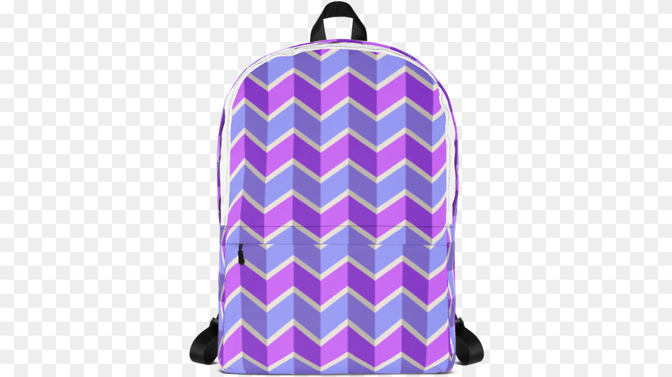 Blue And Purple Chevron Pattern Backpack Paint Splatter Backpack, Bag Png