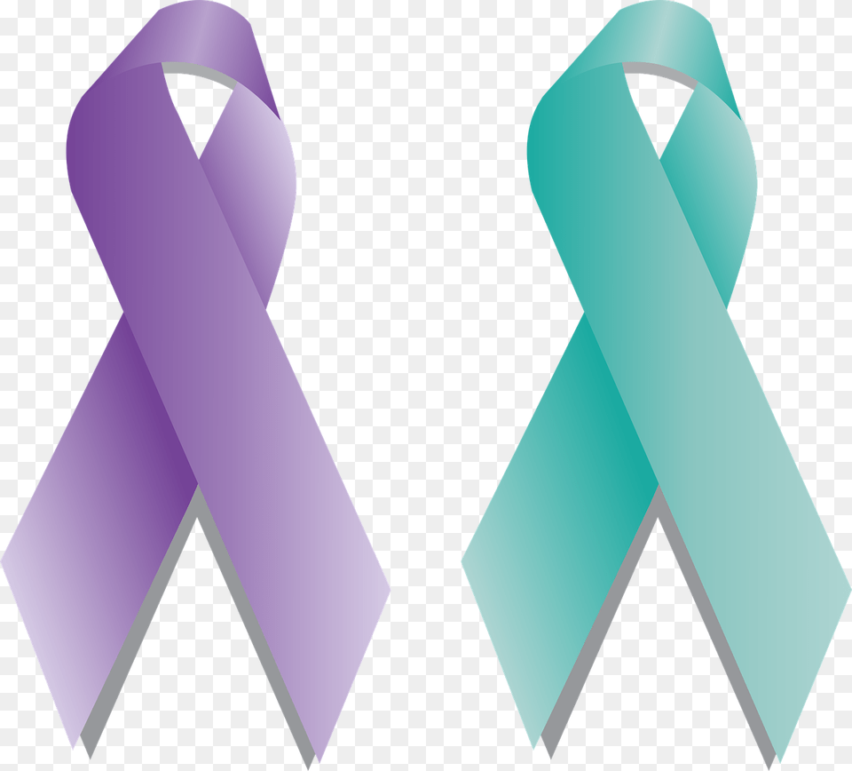 Blue And Purple Ribbon Kanker Serviks Pita, Accessories, Formal Wear, Tie, Symbol Free Png