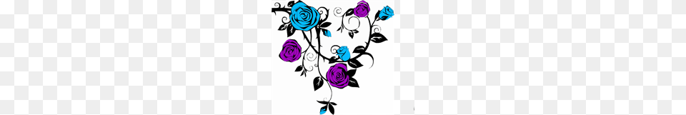 Blue And Purple Rose Clip Art For Web, Plant, Pattern, Graphics, Flower Png